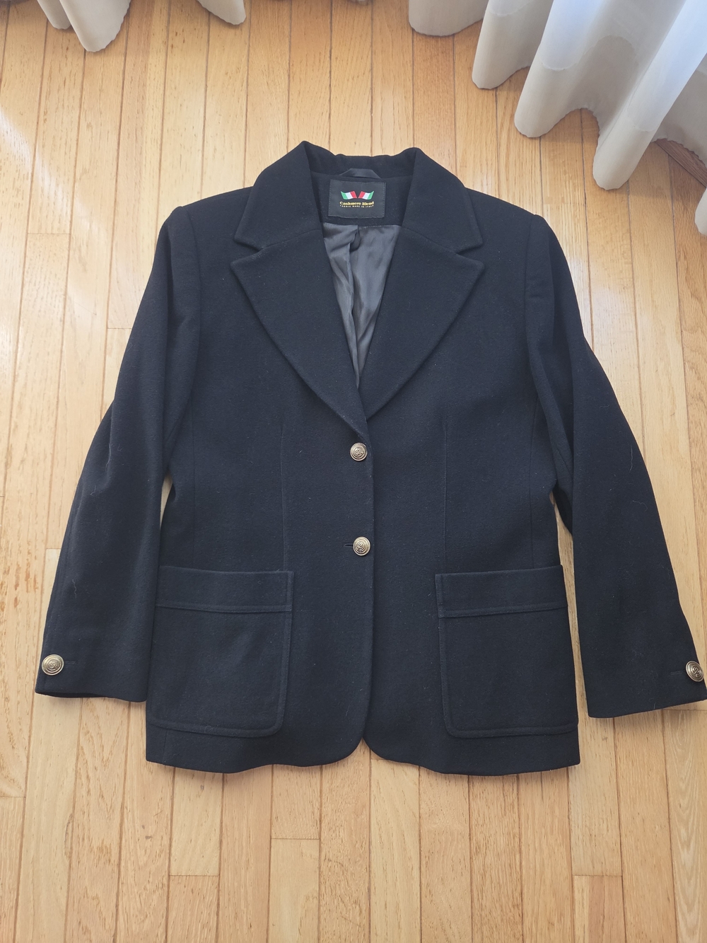 Vintage Giorgio Sant'Angelo Wool-Cashmere Blazer Jacket Size 12